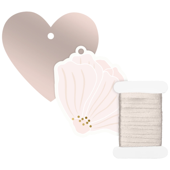 Geschenkanhänger-Set „Hether“ | hellrosa