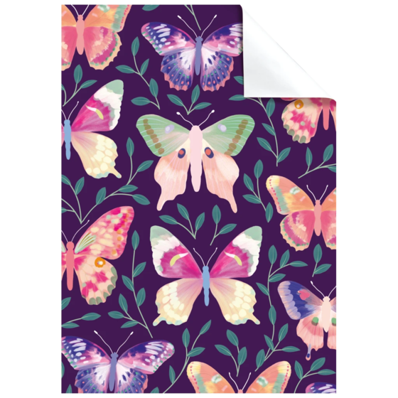 Geschenkpapier-Bogen „Louka“ | 50×70 cm, 76 g/m², dunkelviolett