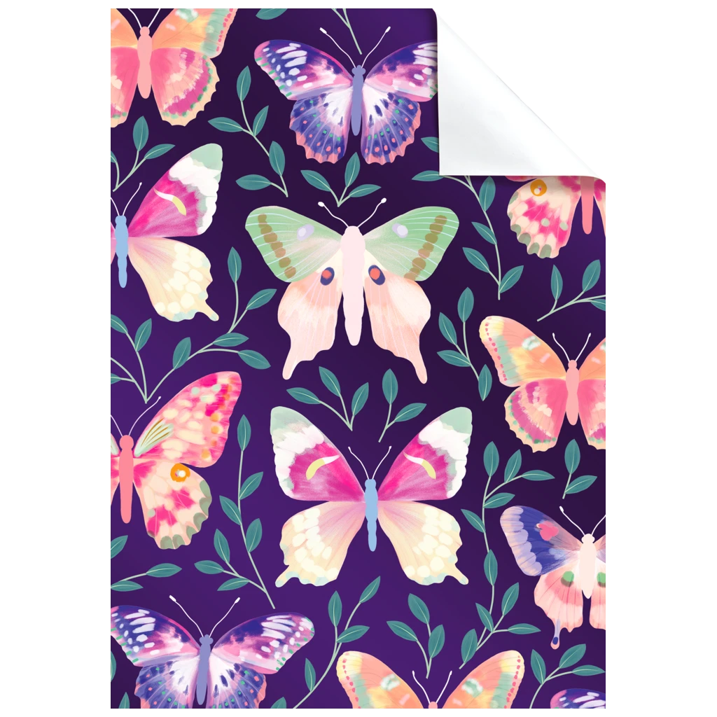 Gift Wrapping Paper Sheet “Louka” | 100×70 cm, 76 gsm, dark violet