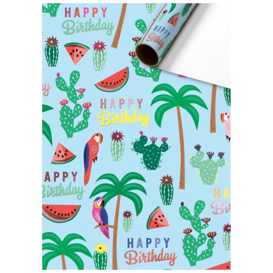 Geschenkpapier „Diego“ | 70 cm × 1,5 m, 80 g/m², hellblau