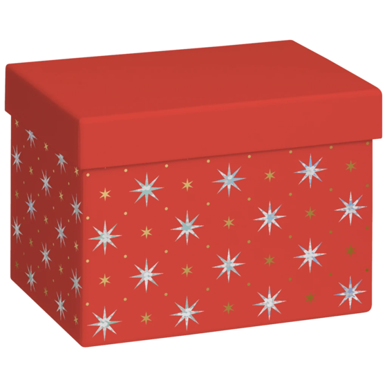 Geschenkbox „Zidonia“ | 12×12×16,5 cm, 120 g/m², rot