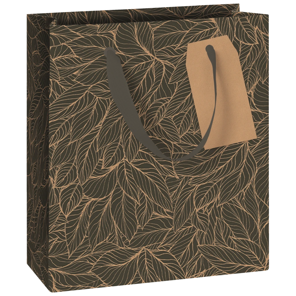 Geschenktasche | 18×21×8 cm, 250 g/m², dunkelgrau
