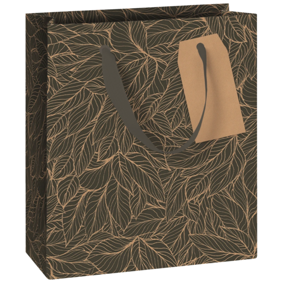 Geschenktasche | 18×21×8 cm, 250 g/m², dunkelgrau