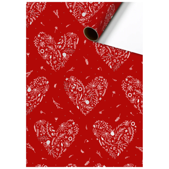 Gift Wrapping Paper “Eldana” | 70 cm × 1,5 m, 76 gsm, red