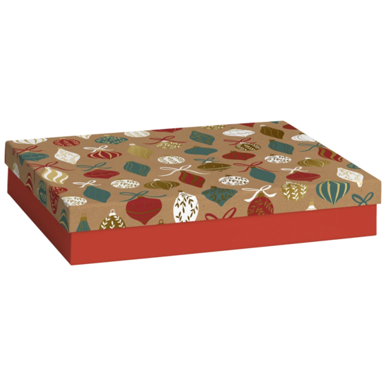 Geschenkbox „Lorena“ | 24×6×6 cm, rot/braun