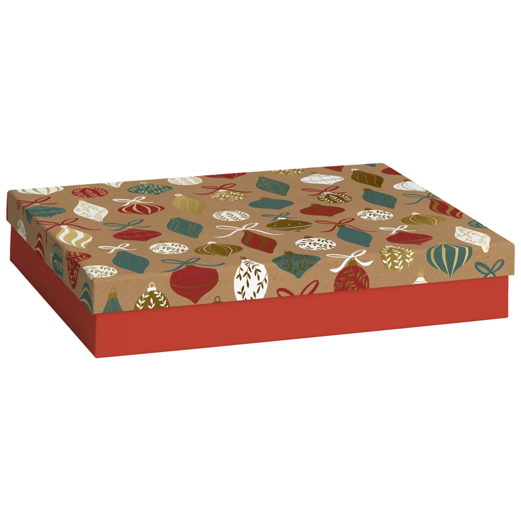 Geschenkbox „Lorena“ | 24×6×6 cm, rot/braun