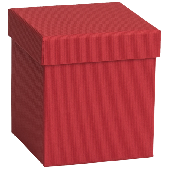 Geschenkbox One Colour | 11×11×12 cm, dunkelrot