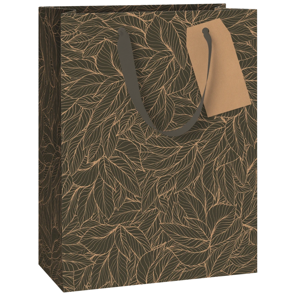 Geschenktasche „Naha grau dunkel“ | 23×30×13 cm, 230 g/m², dunkelgrau