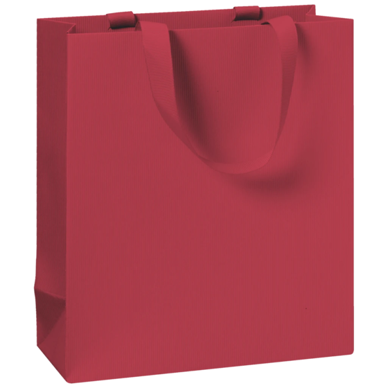 Pochette cadeau One Colour | 18×21×8 cm, 250 g/m², rouge foncé