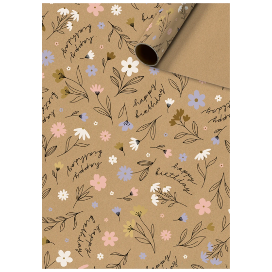 Geschenkpapier „Ayla“ | 70 cm × 2 m, 80 g/m², braun