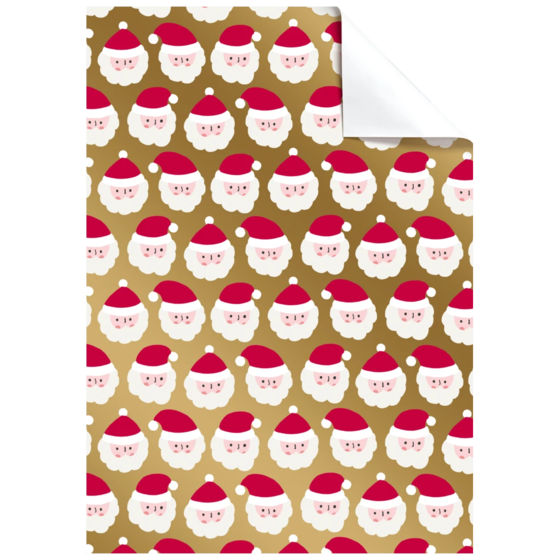 Geschenkpapier-Bogen „Claus“ | 100×70 cm, 80 g/m², gold