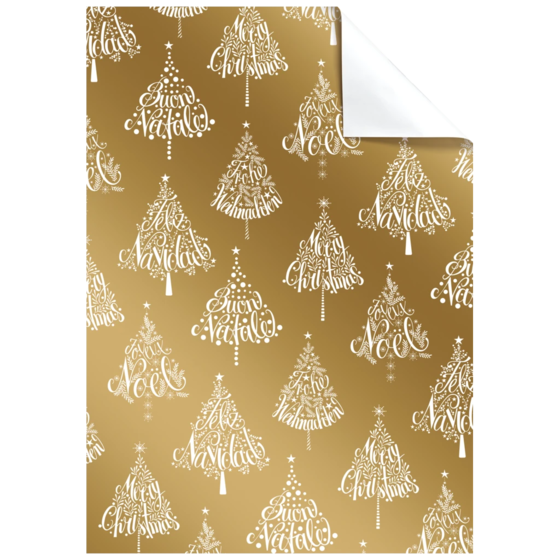 Geschenkpapier-Bogen „Vinto“ | 100×70 cm, 80 g/m², gold