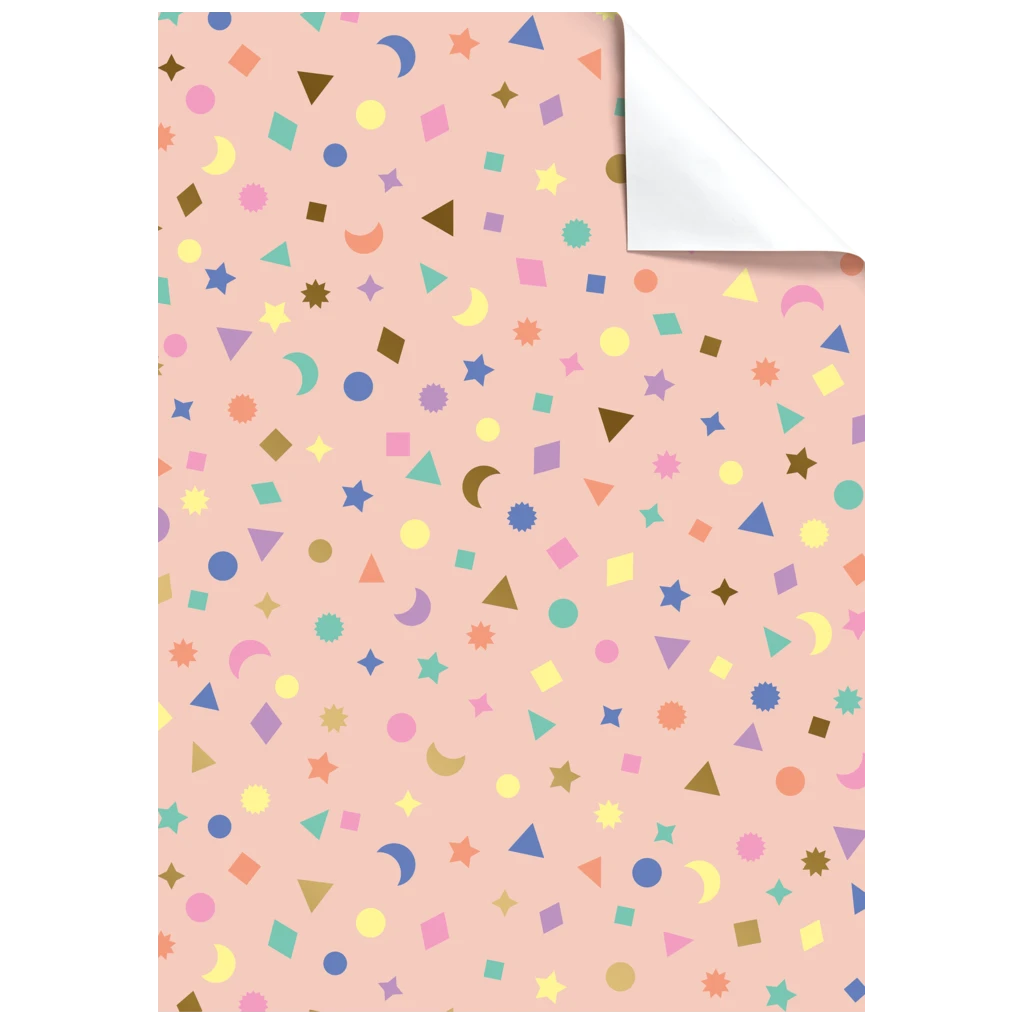 Geschenkpapier-Bogen „Naoki“ | 50×70 cm, 76 g/m², lachs