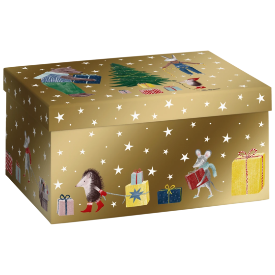 Geschenkbox „Melin“ | 16,5×12×24 cm, 120 g/m², gold