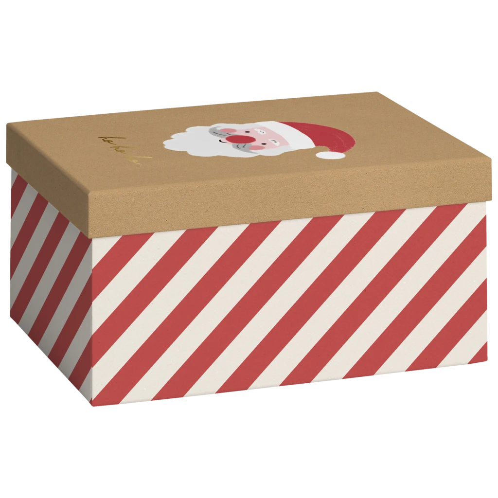 Geschenkbox | 16×12×24 cm, 120 g/m², rot/braun