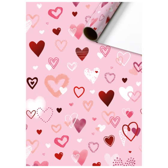 Geschenkpapier „Amaia“ | 70 cm × 1,5 m, 76 g/m², pink/rosa