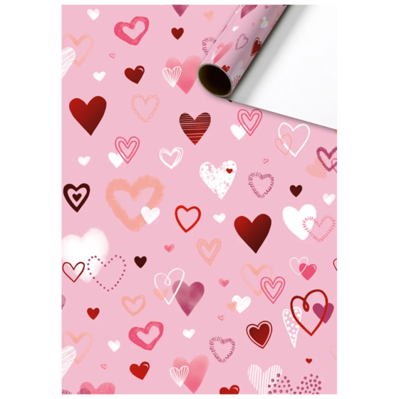 Gift Wrapping Paper “Amaia” | 70 cm × 1,5 m, 76 gsm, pink/rose