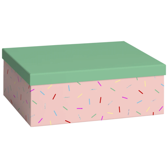 Geschenkbox „Gelato“ | 24×12×33 cm, rosa/grün