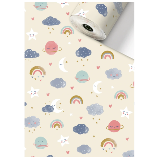 Geschenkpapier Sécaré-Rolle „Hiroko“ | 30 cm × 250 m, 80 g/m², hellbeige