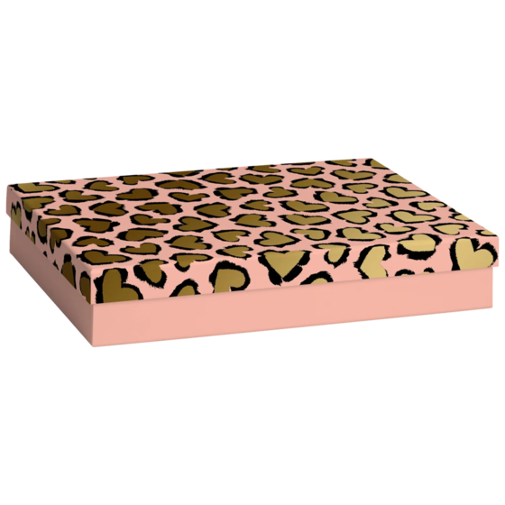 Geschenkbox „Cassy“ | 24×6×33 cm, rosa/gold