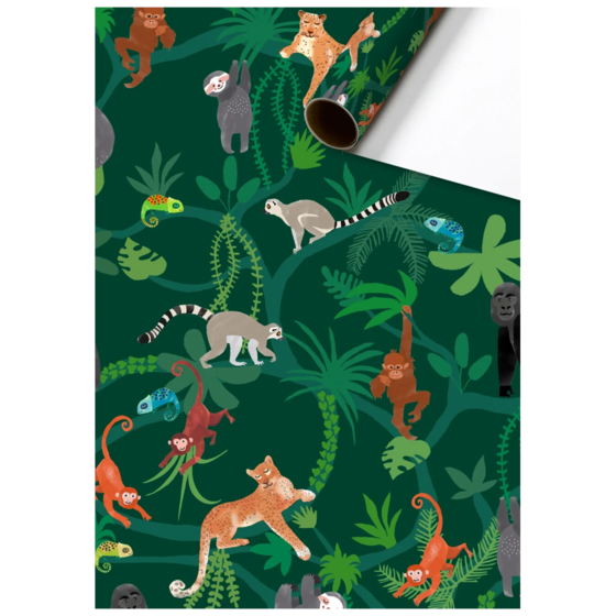 Gift Wrapping Paper “Lauro” | 70 cm × 2 m, 80 gsm, dark green