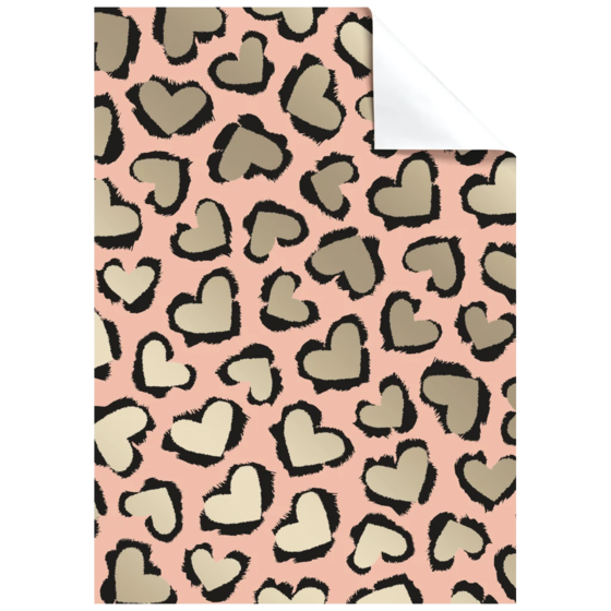 Gift Wrapping Paper Sheet “Cassy” | 100×70 cm, 76 gsm, rose
