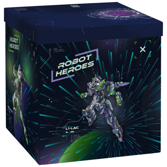 Geschenkbox „Robot“ | 23×24×23 cm, dunkelblau
