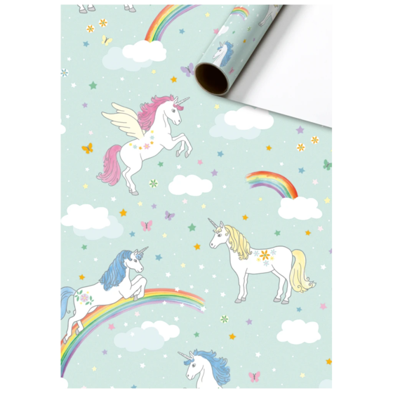 Gift Wrapping Paper “Melody” | 70 cm × 2 m, 80 gsm, light blue