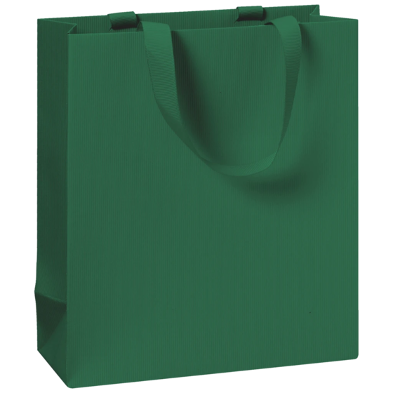 Pochette cadeau One Colour | 18×21×8 cm, 250 g/m², vert foncé