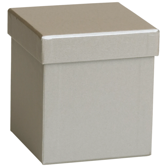 Geschenkbox One Colour | 11×11×12 cm, silber