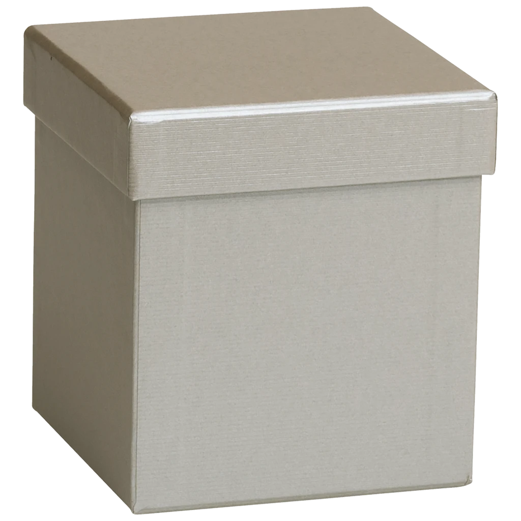 Geschenkbox One Colour | 11×11×12 cm, silber