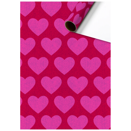 Geschenkpapier „Askja“ | 70 cm × 1,5 m, 76 g/m², pink/rot