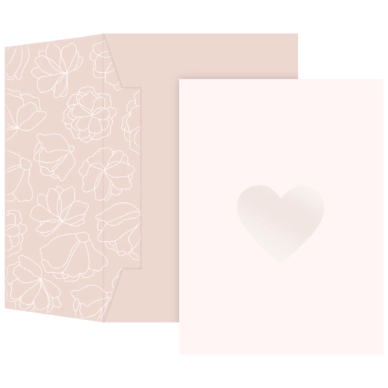 Carte de vœux « Hether » avec enveloppe assortie | beige clair