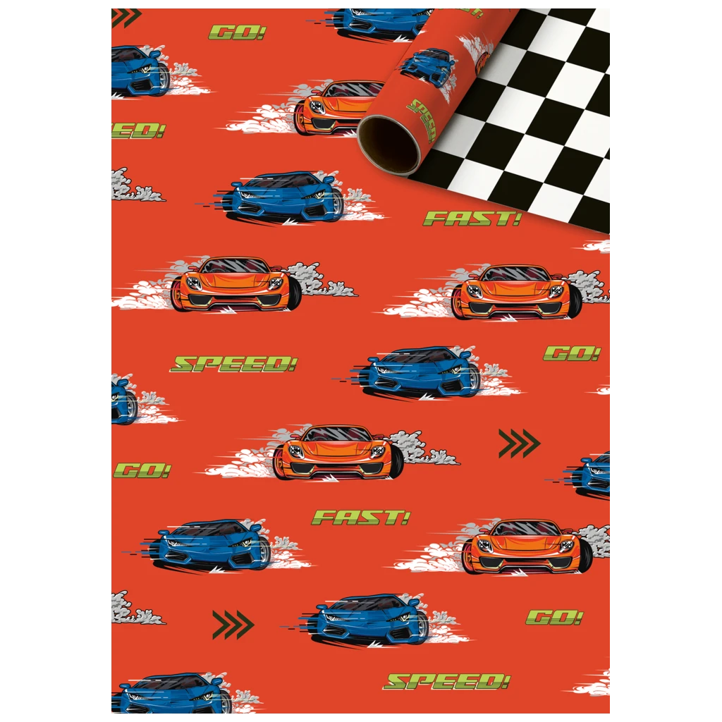 Geschenkpapier „Schorsch“ | 70 cm × 2 m, 80 g/m², rot