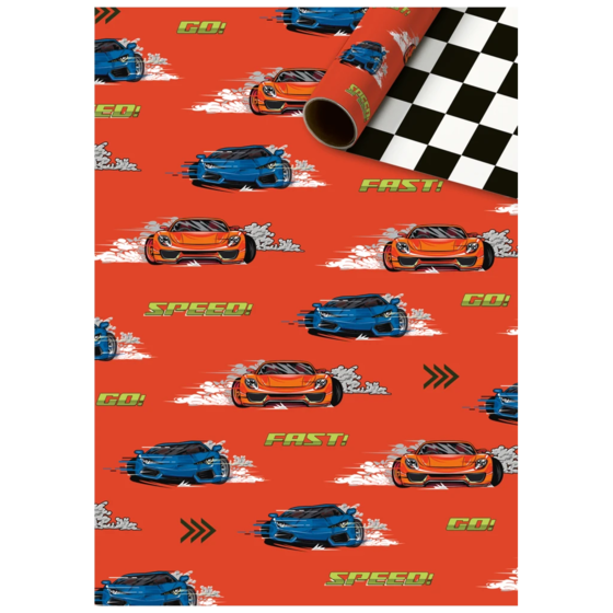 Geschenkpapier „Schorsch“ | 70 cm × 2 m, 80 g/m², rot