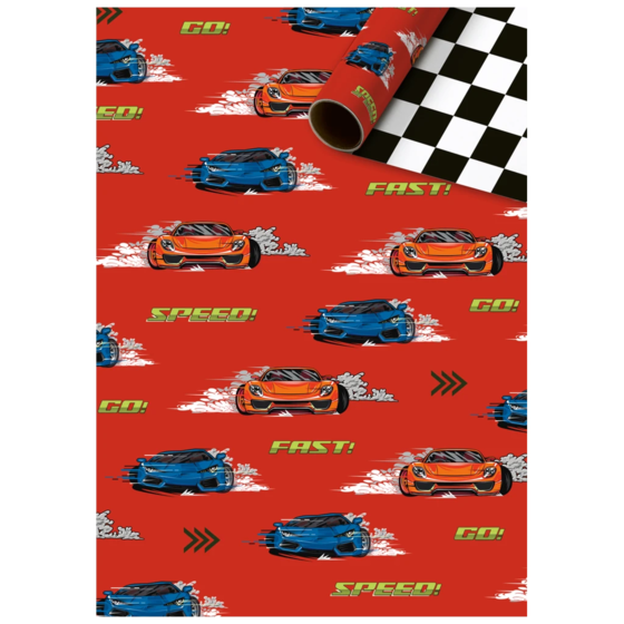 Geschenkpapier „Schorsch“ | 70 cm × 2 m, 80 g/m², rot