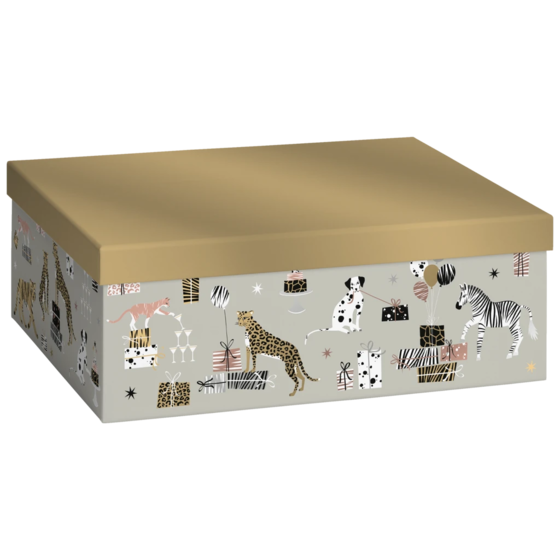 Geschenkbox „Valentino“ | 24×12×33 cm, 120 g/m², grau