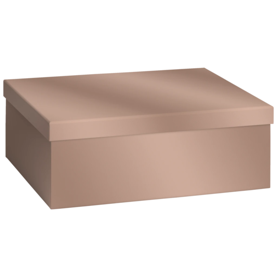 Geschenkbox „Uni Pure“ | 24×12×33 cm, 120 g/m², bronzegold