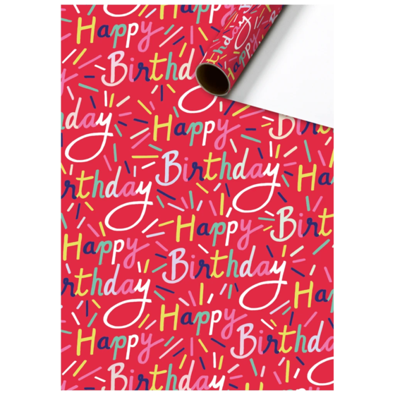 Geschenkpapier „Immo“ | 70 cm × 1,5 m, 76 g/m², rot