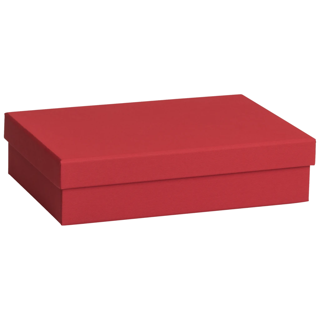Geschenkbox One Colour | 24×6×16,5 cm, dunkelrot
