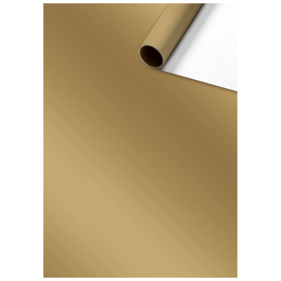 Geschenkpapier „Uni Plain“ One Colour | 70 cm × 2 m, 80 g/m², gold