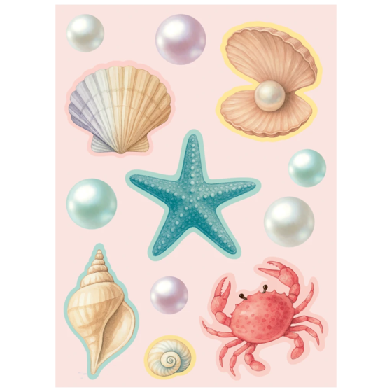 Sticker Sheet “Sereia” | 110×150 mm, multi-coloured, 4 sheet(s)