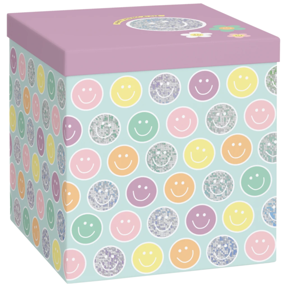 Geschenkbox „Nea“ | 23×24×23 cm, mehrfarbig, pastell