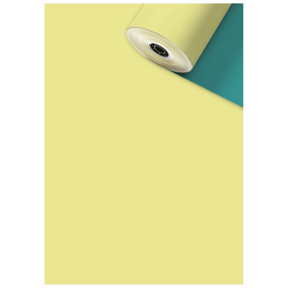 Geschenkpapier Sécaré-Rolle „Uni Duplo“ | 30 cm × 250 m, 70 g/m², hellgelb/türkis