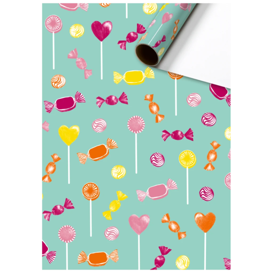 Geschenkpapier „Orle“ | 70 cm × 2 m, 80 g/m², türkis
