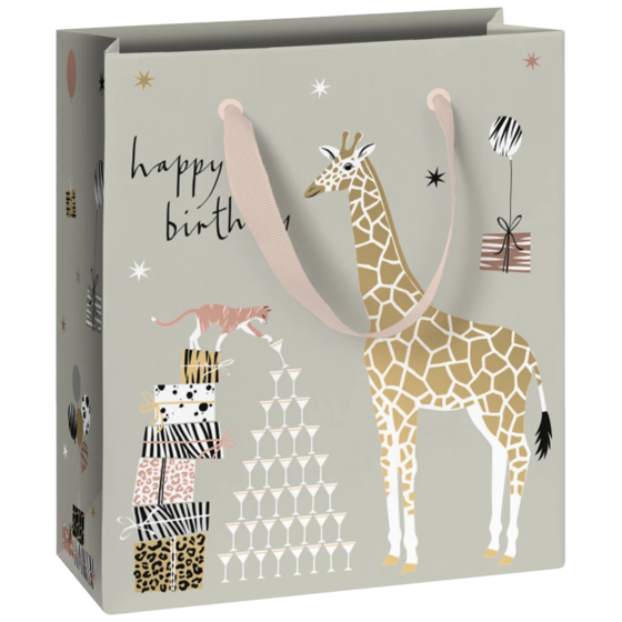 Geschenktasche „Valentino“ | 18×21×8 cm, 230 g/m², grau