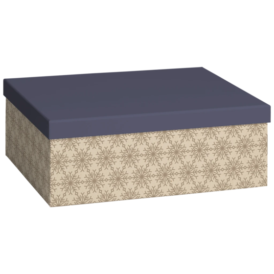 Boîtes cadeaux « Isobel » | 24×12×33 cm, 160 g/m², bleu foncé/marron clair