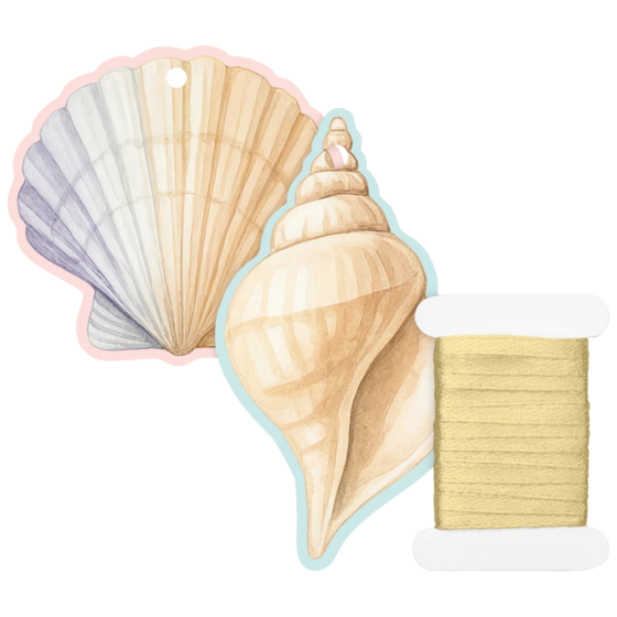 Geschenkanhänger-Set „Sereia“ | mehrfarbig