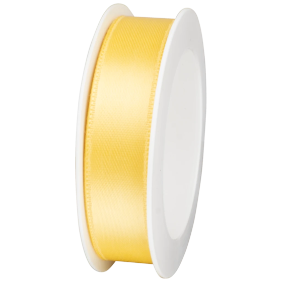 Geschenkband | Satin Polyester, 15 mm × 4 m, hellgelb
