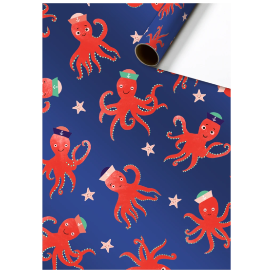 Papier cadeau « Toffy » | 70 cm × 1,5 m, 76 g/m², bleu foncé